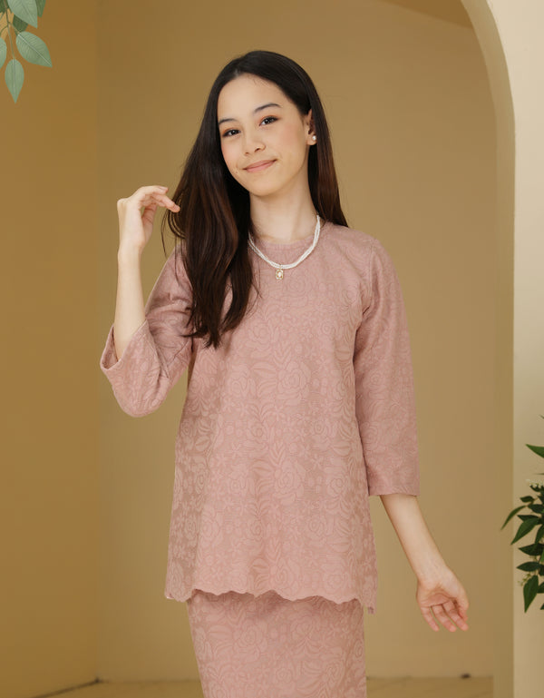 KIDS BAJU KURUNG KEDAH IRDINA (NUDE BEIGE)